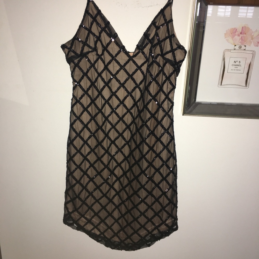 Black sequin dress